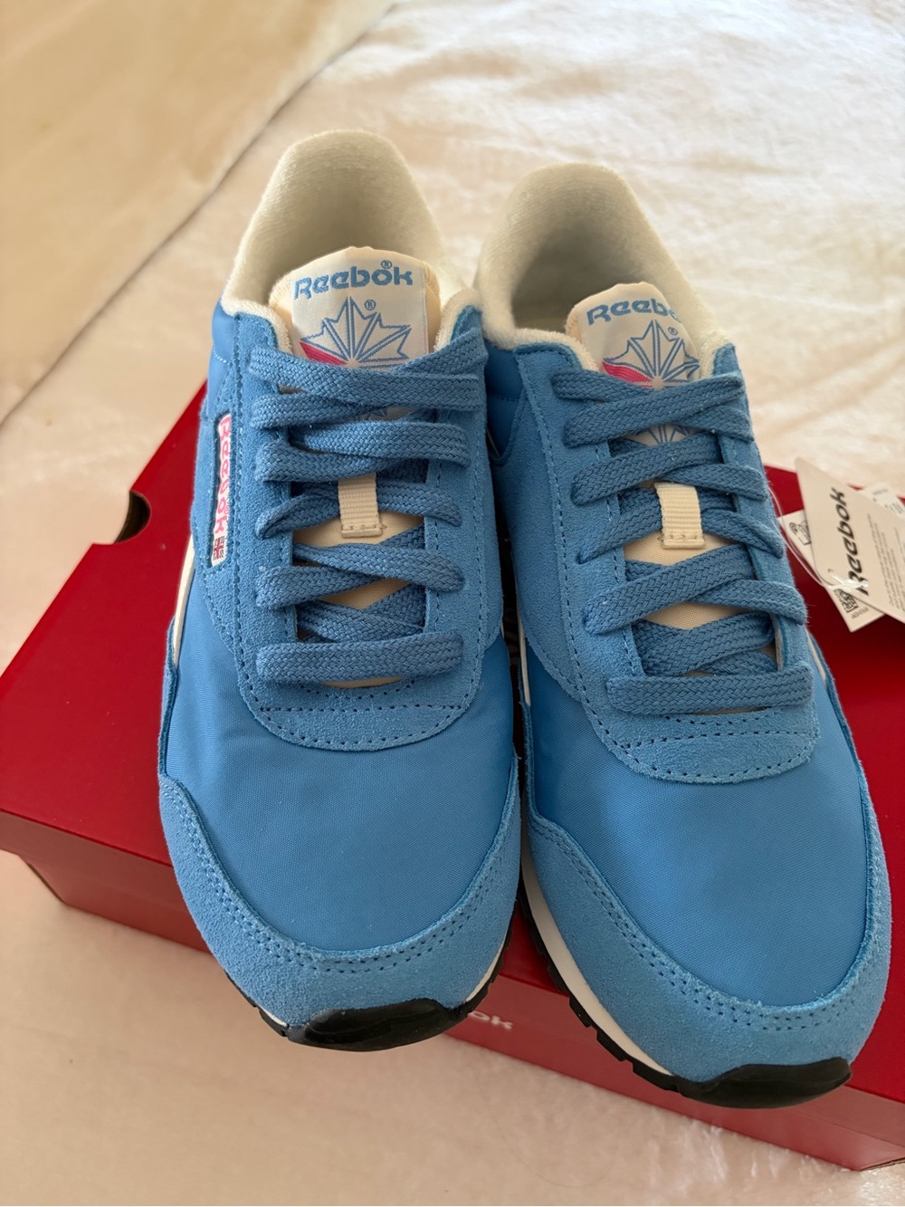 Reebok Blue Lace-Up Athletic Sneakers